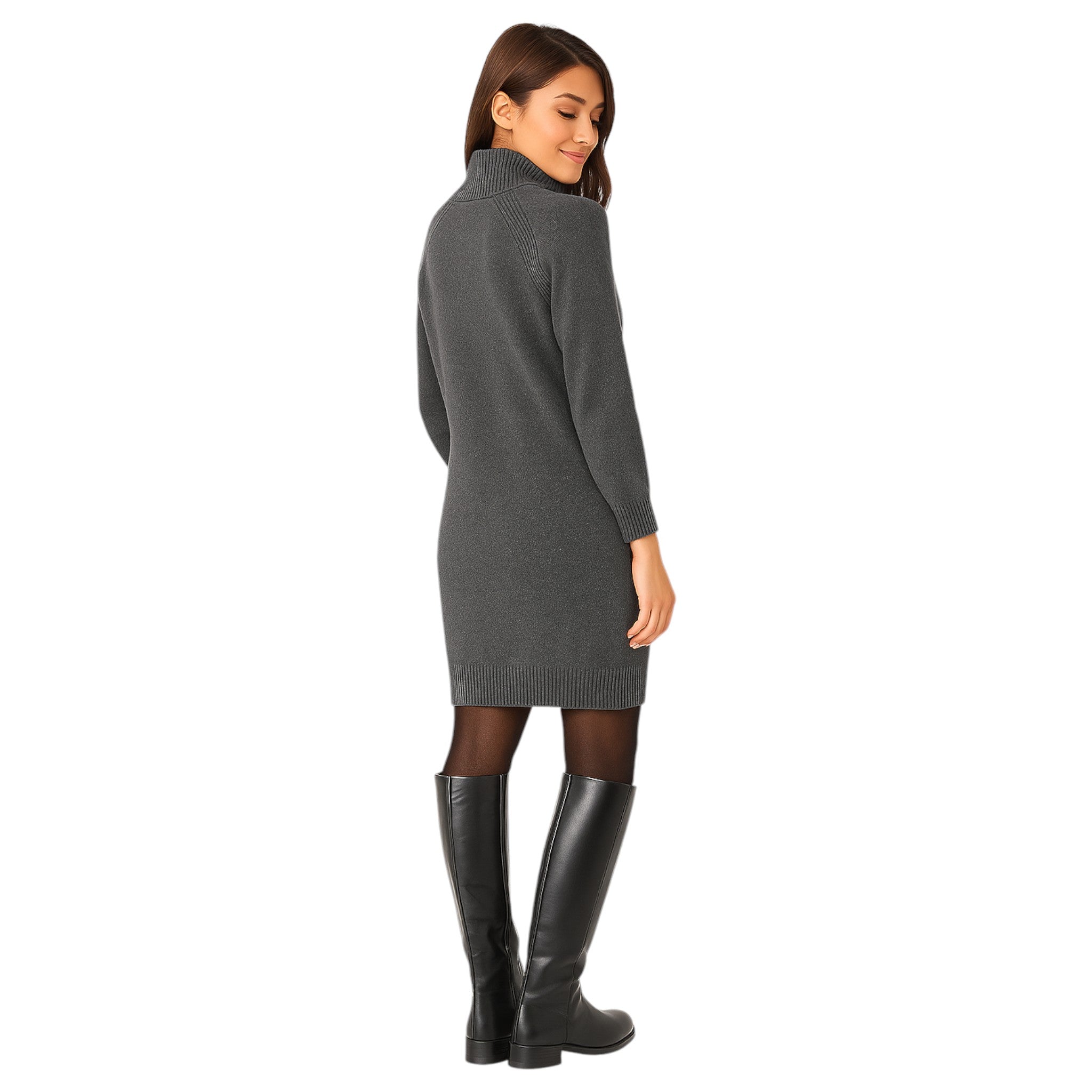 Ladies Classic 3/4 Zip Jumper Dress